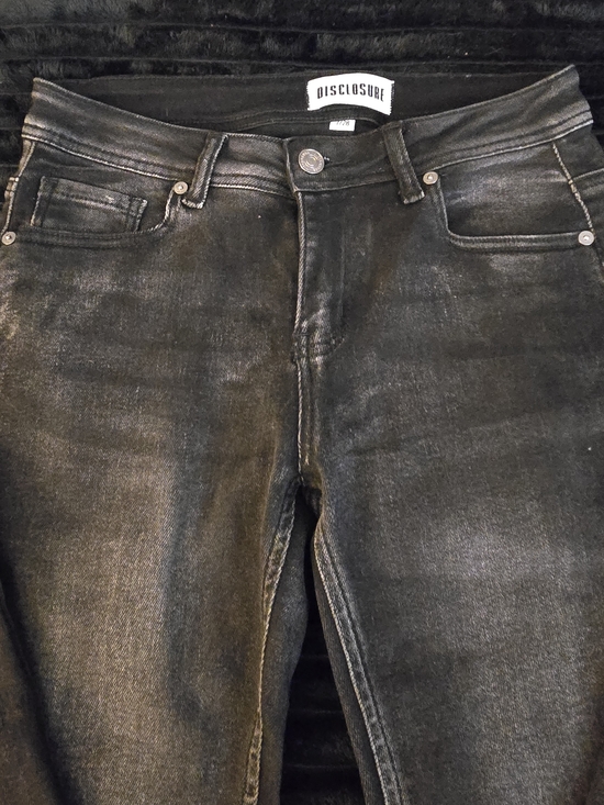 Disclosure Denim - Disclosure Black Wash Low Mid Rise Bootcut Stretch Jeans Sz 7 Jrs NWOT